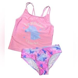 Cat & Jack Pink and Purple unicorn 2 piece bathing suit
